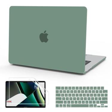 Imagem de Capa B BELK compatível com MacBook Pro de 14 polegadas verde meia-noit