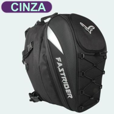 Imagem de Bolsa Mochila Baú 2 Em 1 Bagageiro Moto E Costa Expansível 37 L Com Ca