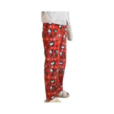 Imagem de Calças De Pijama Flaneladas Femininas Hello Kitty Batman Estilo Casual