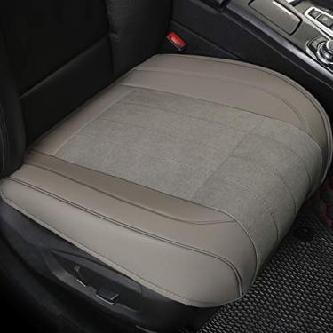 Imagem de Capa de carro Edaalyn nova 52 x 53 cm interior couro sintético macio assento de carro almofada de assento para carro, 1 peçaEDEALYN QJ-JJ0160-Gray