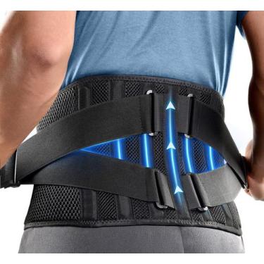 Imagem de Back Brace FREETOO Air Mesh para alívio da dor lombar, preto