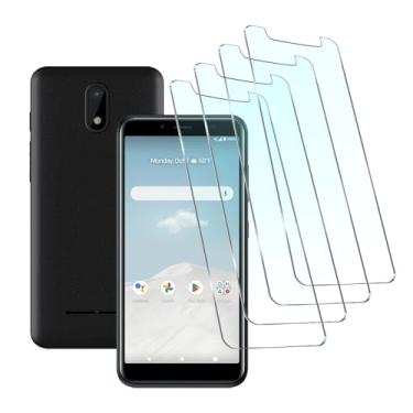 Imagem de Tuxiwei [Pacote com 4 para ANS Artia Sp555D protetor de tela de vidro temperado, ANS P550 Glass Flim Ultra HD Anti-impressão digital [anti-riscos] Resistente a estilhaços 9H [livre de bolhas