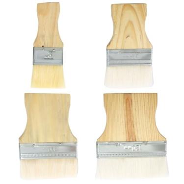 Imagem de Moicstiy Conjunto de 4 pincéis de pintura de pá plana, pincel largo grande para óleo, tintas acrílicas (2/3/4/5 polegadas)