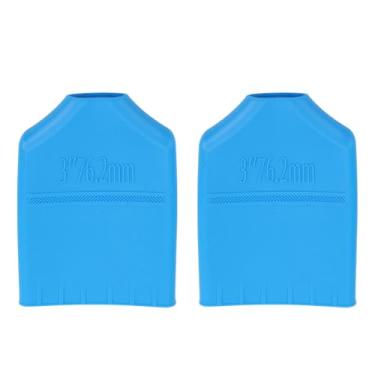 Imagem de 2 Capas Pincéis, Capas Protetoras de Silicone Duráveis para Pincéis de 7,62cm Protetor Universal para Artistas Profissionais e Entusiastas do Faça Você Mesmo (Azul)