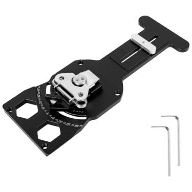 Imagem de Trilho guia ajustável quadrado com parada angular, -45° a 45° serra de trilho de ângulo ajustável quadrada com suporte de borda para corte de precisão