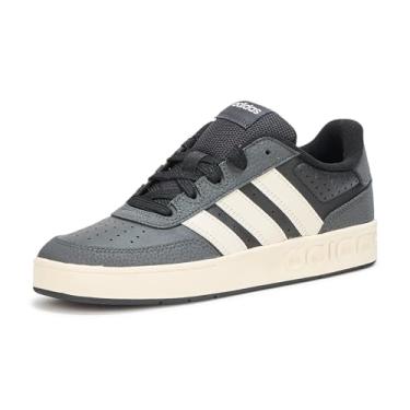 Imagem de adidas Tênis infantil unissex Breakbase (criança grande), Preto/branco fora/carbono, 21