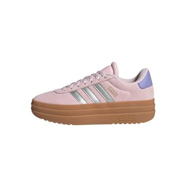 Imagem de adidas Tênis infantil unissex Vl Court Bold, Rosa transparente/prata metálico/dourado metálico, 20