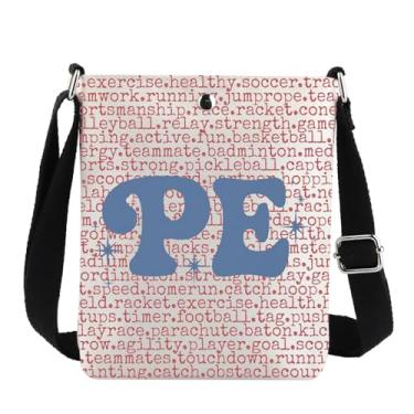 Imagem de G2TUP Bolsa tiracolo PE Teacher Team Gifts PE Coach Messenger Bag Gym Teachers Gifts, Pe Cb