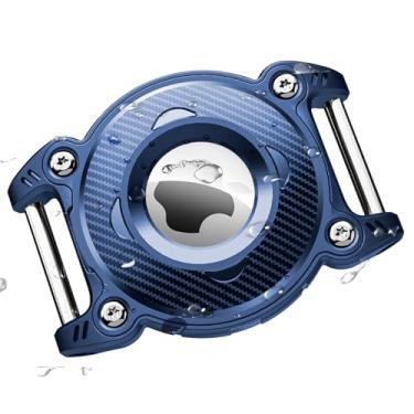 Imagem de ONEONTA Para coleira de cachorro AirTag, à prova d'água, suporte de Airtag para cães com alça de metal removível, resistente, leve, ajuste de 1,9 cm de largura, coleiras pequenas de 3 mm de espessura