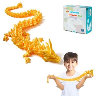 Imagem de Brinquedo impresso em 3D Oarmzr Dragon 76cm Articulado Crystal