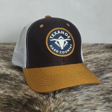 Imagem de Boné Country Telinha Aba Curva Texanos Farm Texas Marrom