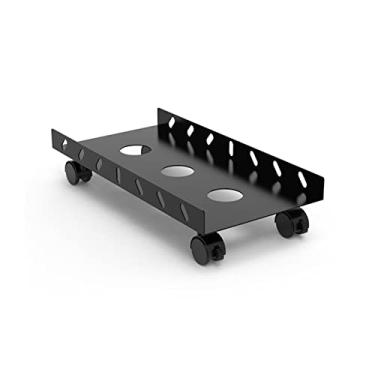 Imagem de Suporte de PC Suporte de CPU Suporte de Base de Computador Suporte de Metal Suporte de Prateleira Suporte de PC com Polia Adequado para a maioria dos PCs (Branco/Preto) Suporte (Cor: Preto, Tamanho