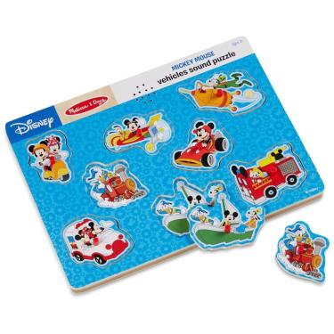 Imagem de Quebra Cabeça Infantil, Tema Disney Mickey Mouse e Amigos com 8 Peças para Crianças Acima de 2 Anos, Melissa & Doug