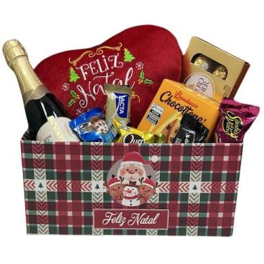 Imagem de Cesta de Natal Luxo com Mini Chandon Presente Sofisticado