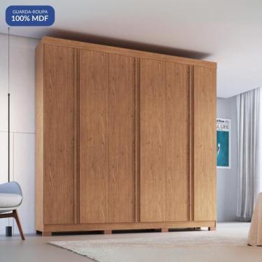 Imagem de Guarda Roupa 6 Portas 4 Gavetas Eros 100% MDF - Móveis Castro