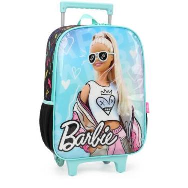 Imagem de Mochila Infantil com Rodinha Barbie G Verde - Luxcel