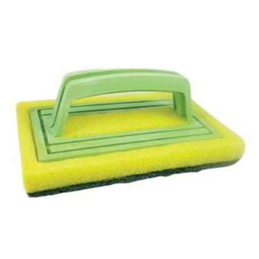 Imagem de Esponja Com Suporte Limpeza De Casa Pisos Granitos Azulejos - Útil