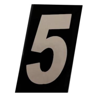 Imagem de Número Residencial 5 em Acm Refletivo Numeral 11,5 x 6,5 cm