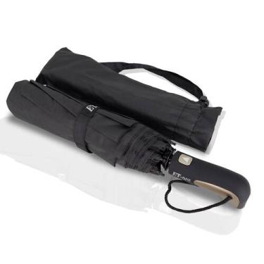 Imagem de Guarda Chuva Abre Automático Contra Vento Reforçado Preto  0073 - FP E