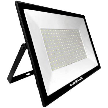Imagem de Projetor Superled Slim Preto Bivolt De 150 Watts E 6500k - 03268 - Ourolux