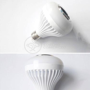 Imagem de Lâmpada Led 12W E27 Rgb Colorida Com Caixa De Som Bluetooth