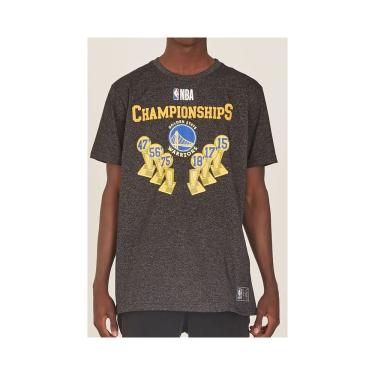 Imagem de Camiseta Especial Masculina Estampada Golden State Warriors Preta N404A - NBA