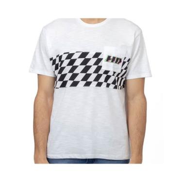Imagem de Camiseta Especial Masculina Estampada Branca 6818A - HD