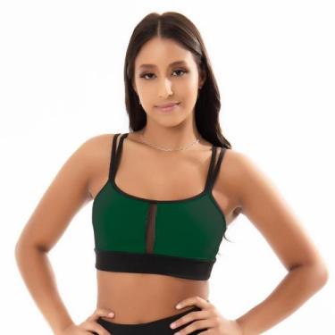 Imagem de Top Fitness Suplex Feminino com Tela Frontal Confortável Academia Desi