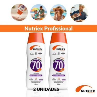 Imagem de Kit 2 Protetores Nutriex FPS 70 Facial e Corporal 120ml