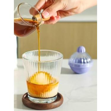 Imagem de Forma de bola de gelo, bandeja de cubo de gelo - bandeja de 6 cm de diâmetro, fácil liberação (1 peça), azul