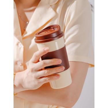 Imagem de Copo de café leve de 473 ml - à prova de vazamento e portátil, plástico PP de 1 kg (preto) preto