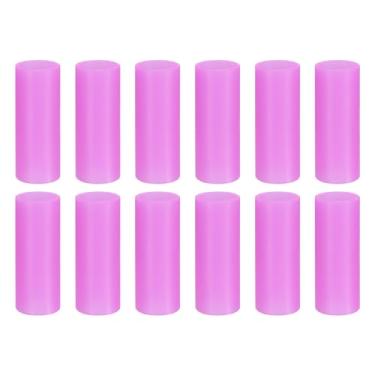 Imagem de 12 pontas de canudo de silicone, capas de palha de metal, pontas de canudos reutilizáveis macias adequadas para canudos de aço inoxidável OD de 12 mm/0,47" (roxo, 42 mm de comprimento)