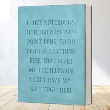 Imagem de Caderno de escritório engraçado para lista de trabalhos a fazer presente bem-humorado para colega de trabalho amigo - azul