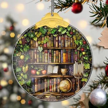 Imagem de Enfeites de Natal, livro de cristal, enfeites de árvore de Natal feitos à mão, decoração de carro e casa - presentes de Natal, decoração de artesanato em acrílico, ideias de troca de presentes para