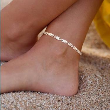 Imagem de Tornozeleira dourada para mulheres, corrente grossa, pulseira, joias presentes