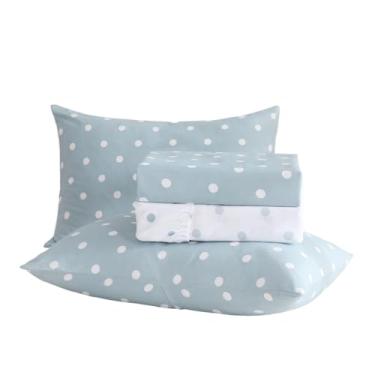 Imagem de Jogo De Lençol 4 Peças Poa Percal 400 Fios Aba(Poá Sage,Queen)