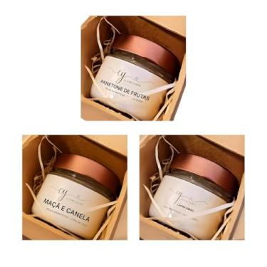 Imagem de Vela Aromática Premium de Panetone de Frutas + Capim Limao Ganhe Maça E Canela!