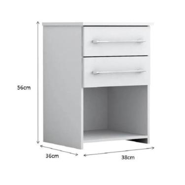 Imagem de Mesa de Cabeceira BRUNA BRANCA saimys