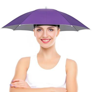 Imagem de Chapéu de guarda-chuva NOUCCI 68 cm roxo leve 8 costelas