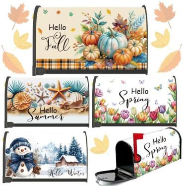 Imagem de Capas de caixa de correio Inisajace 18x21cm Magnetic 4 Seasons Set