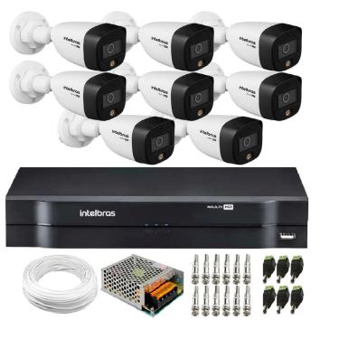 Imagem de Kit 8 Câmeras VHD 1220 B Full Color Full HD 1080p + Gravador MHDX Multi Hd 8 Canais S/HD