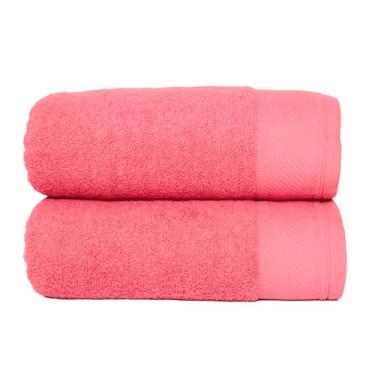 Imagem de Kit 2 Toalhas de Banho Grandes e Macias 100% Algodão Premium Eleganz 530g Alta Absorção e Conforto (2 Terracota)