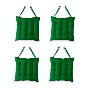 Imagem de 4 Assento Futon 40x40 Unidades Almofada Para Cadeira Banco Pallet(Verde)