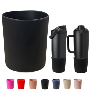 Imagem de Bota superior de silicone para Owala 850 g e 1,134 g FreeSip Sway Garrafas e copos, grande proteção antiderrapante capa inferior para copo e garrafa Freesip Sway (preto, 850 g e 1,134 g)