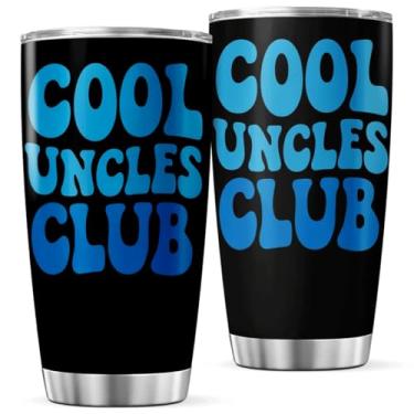 Imagem de KOIXA Cool Uncles Club Design Copo de 590 ml para presente de tio Caneca de viagem de aço inoxidável masculina família garrafa de café quente chá isolado calor gelado ao ar livre