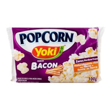 Imagem de Pipoca para Microondas Popcorn Yoki Bacon 0% Gordura Transgênicas, Ric