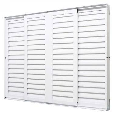 Imagem de Janela Veneziana Perfecta 6F 200x100 Branca - 1020-156 - JAP
