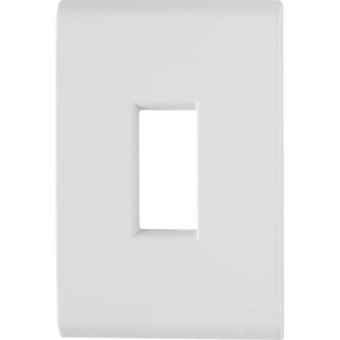 Imagem de Placa 1 Posto Vertical 4x2 Tramontina Liz Branca 120 Unidades