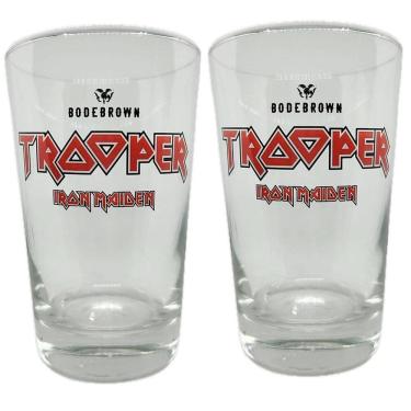 Imagem de 2 Copo Cerveja Iron Maiden Trooper 350Ml Caldereta Oficial