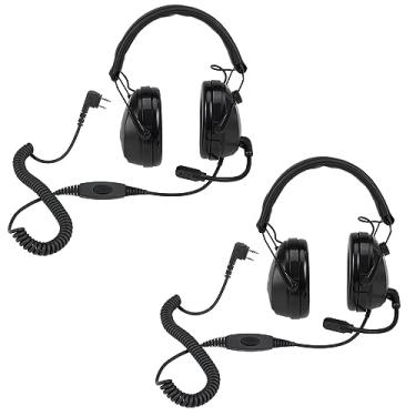 Imagem de Retevis Fone de ouvido de rádio bidirecional EHK012 com microfone, redução de ruído, ajuste de volume da cabeça RT22 RT21 RT68 H-777, compatível com Walkie Talkie Baofeng BF-888S F8HP 5RM, Walkie